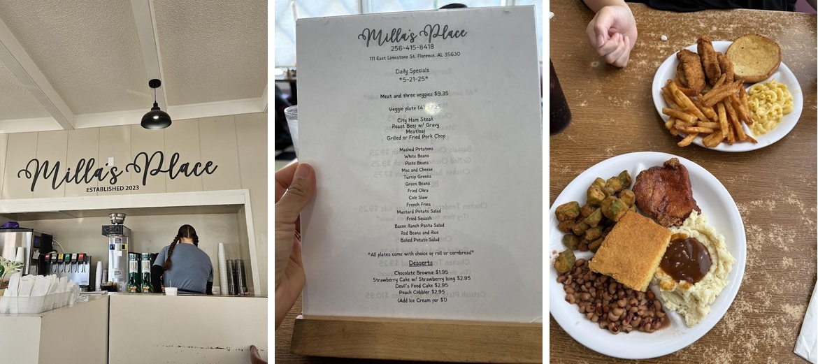 Milla's Place Menu