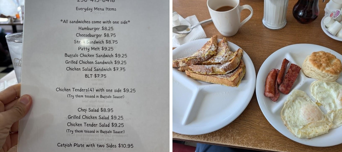 Milla's Place Menu