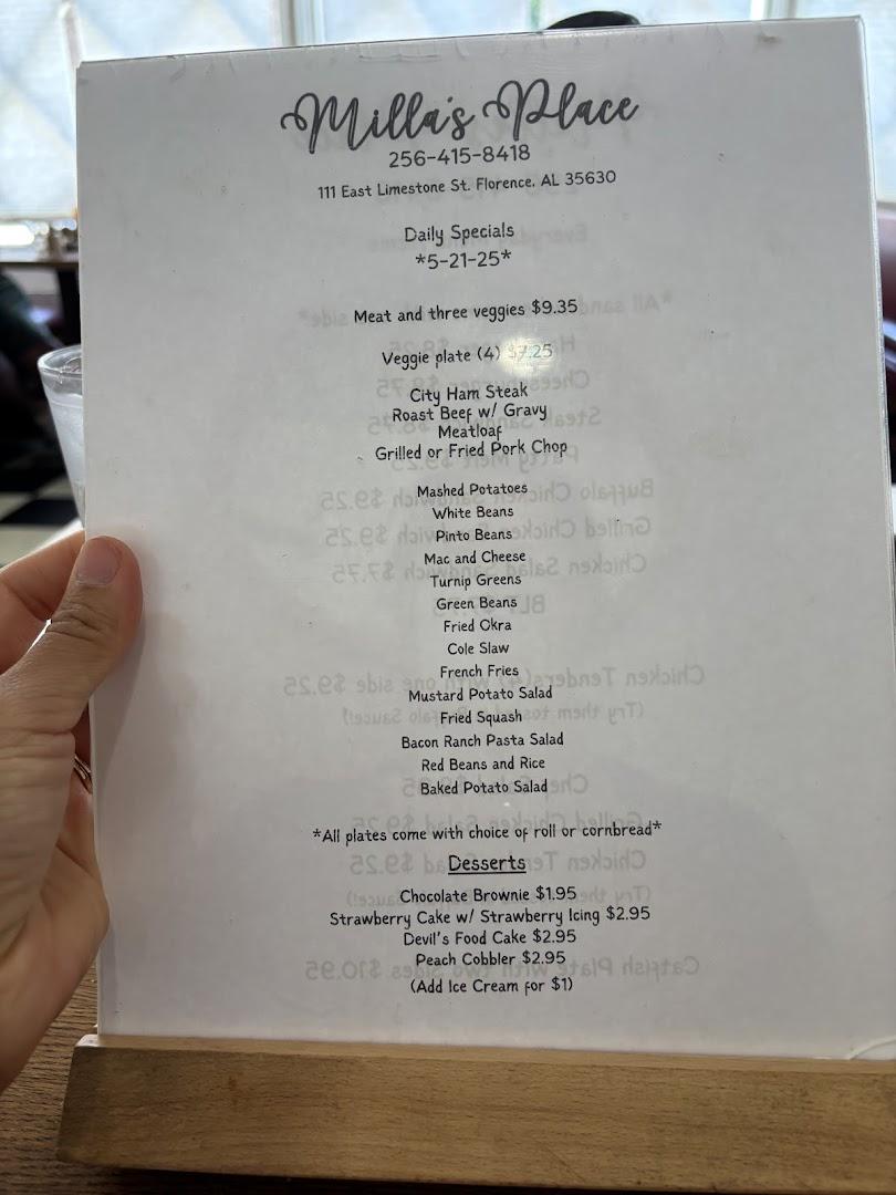 Milla's Place Menu image 2